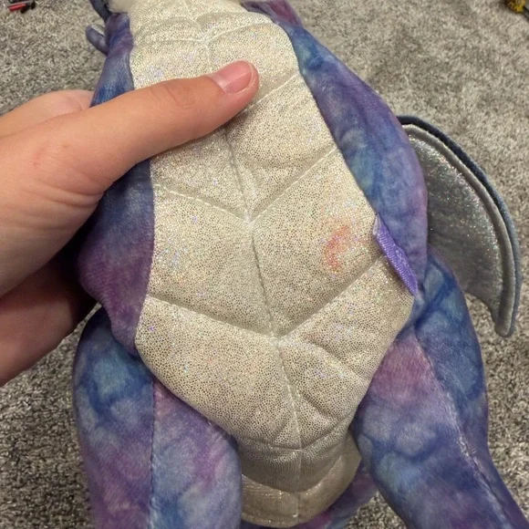 Folkmanis large purple dragon hand puppet plush toy - Picture 4 of 6